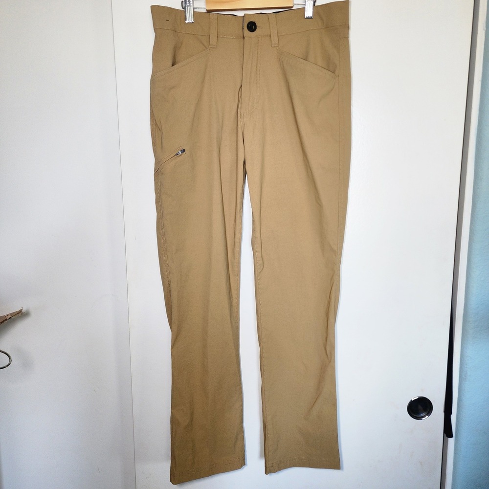 Orvis Tech Pants Mens 32x30 Tan Excellent Water Repellent Stretch Utility Hiking
